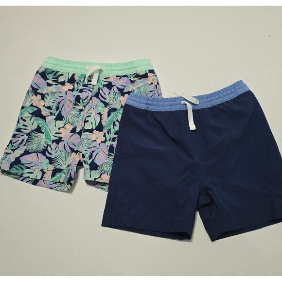 2 NWOT - Chubbies -  5T - Boys Swim Shorts Green / Blue - Picture 3 of 6